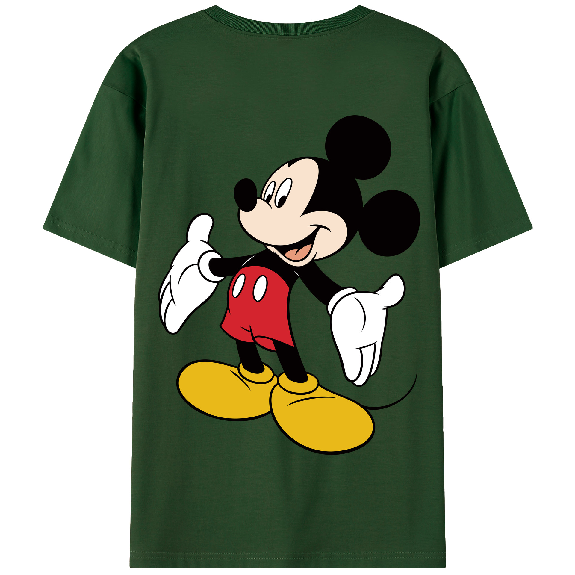 （画像用） ミッキーマウス Mickey Mouse 綿100％半袖Tシャツ（背面プリント）
